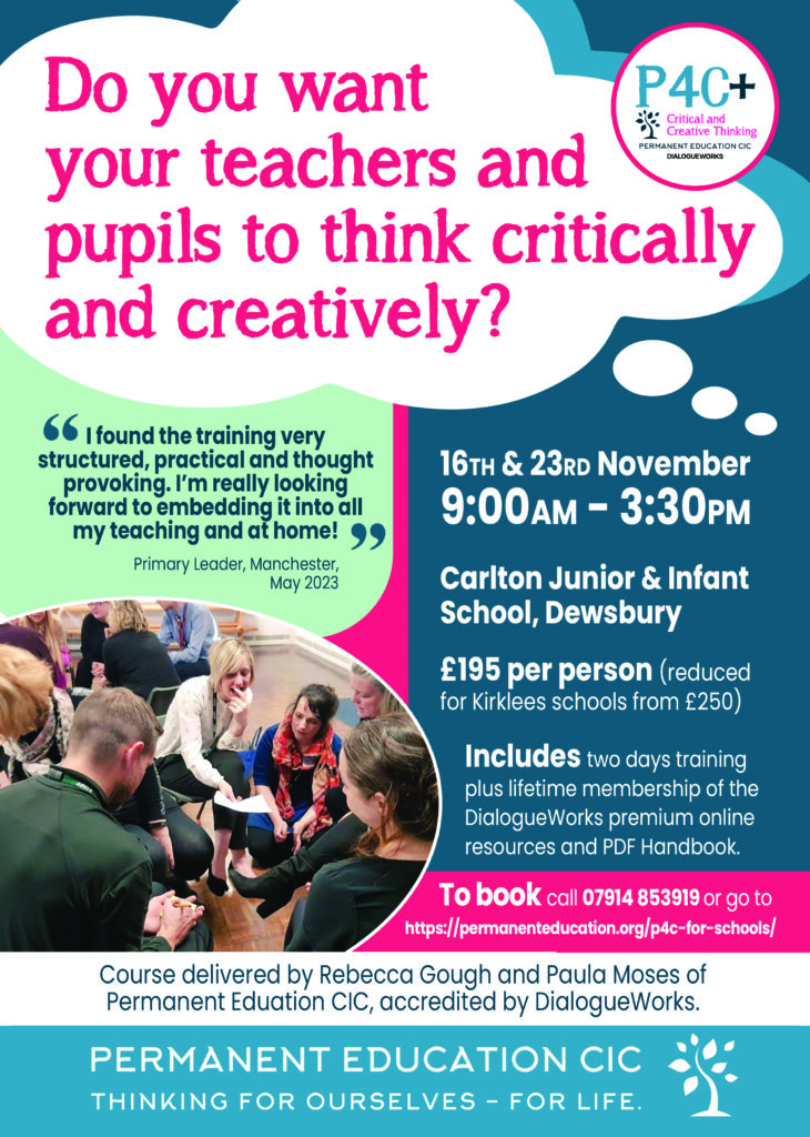 Creative & Critical thinking for teachers and pupils Permanent Education CIC